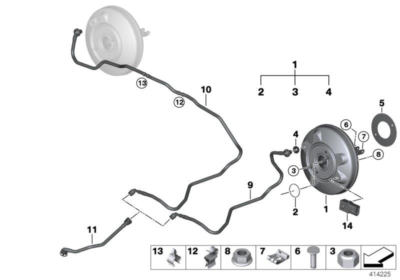 Diagram Power brake for your 2010 BMW 128i   