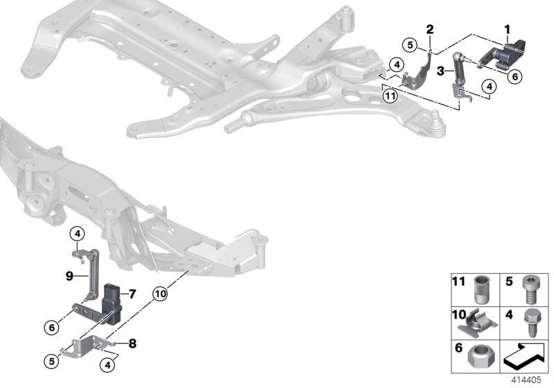 Diagram HEADLIGHT VERTICAL AIM CONTROL SENSOR for your MINI