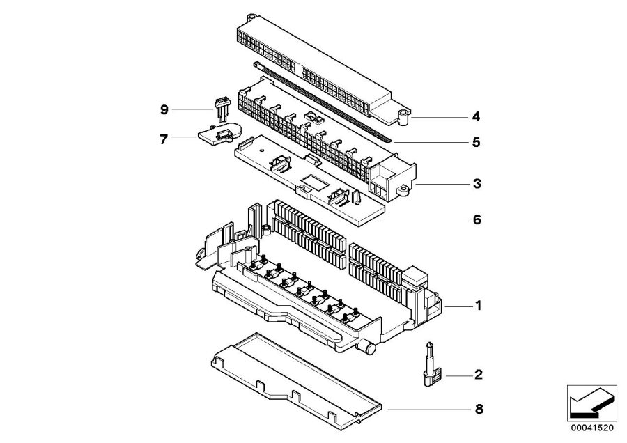 Diagram Single components for fuse box for your 2002 BMW 325Ci Convertible  