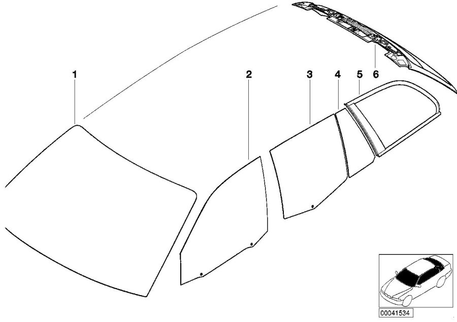 Diagram Glazing for your 2014 BMW 328iX   