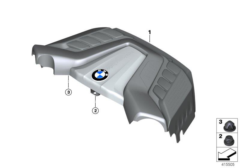 Le diagramme COUVERCLE ANTI-BRUIT pour votre BMW