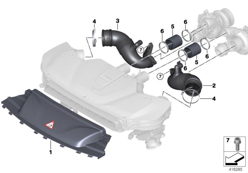 Diagram Air duct for your 2016 BMW 535dX   