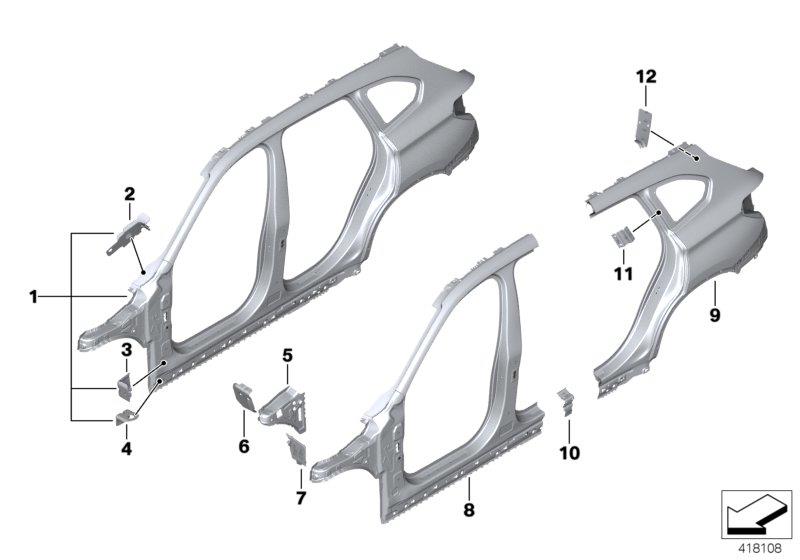 Diagram Body-side frame for your BMW