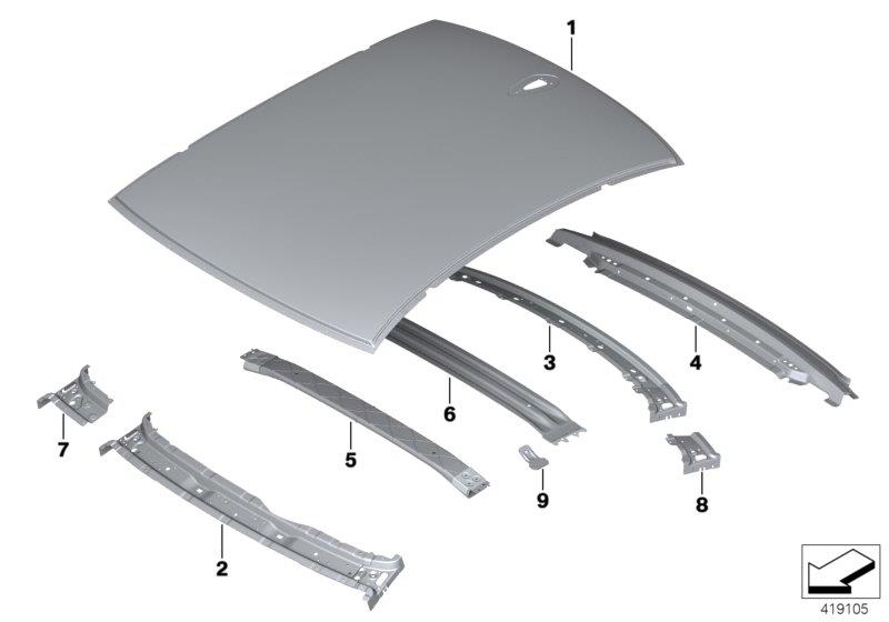 Diagram Roof for your BMW 530i  