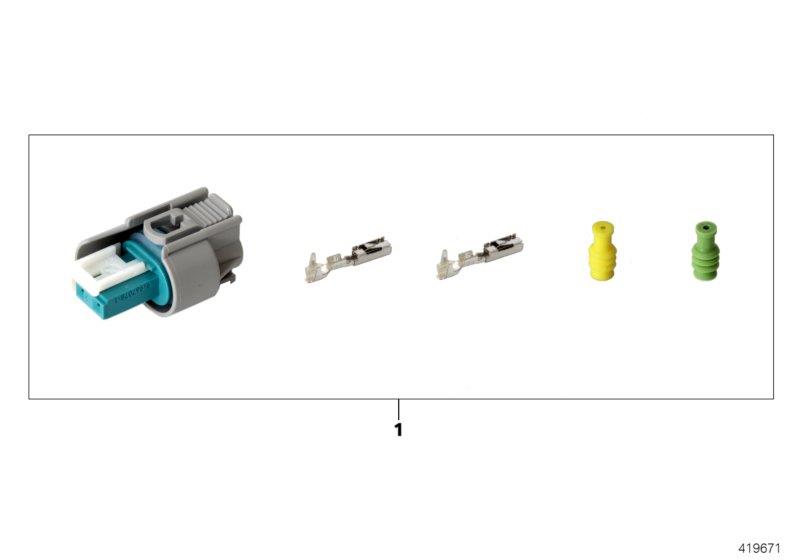 Diagram Repair kit for socket housing, 2-pin for your 2006 BMW 530i   