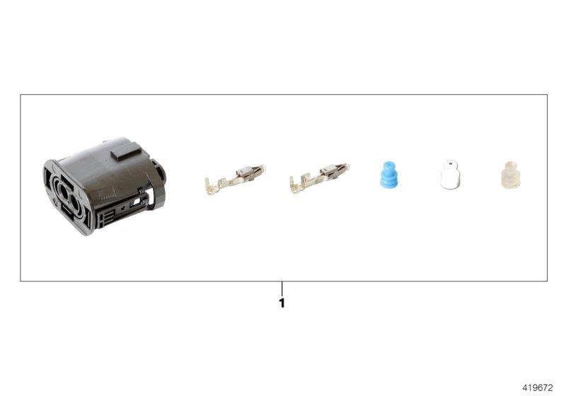Diagram Repair kit for socket housing, 2-pin for your BMW