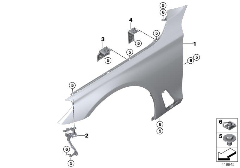 Diagram Front side panel for your 2023 BMW X3  30eX 