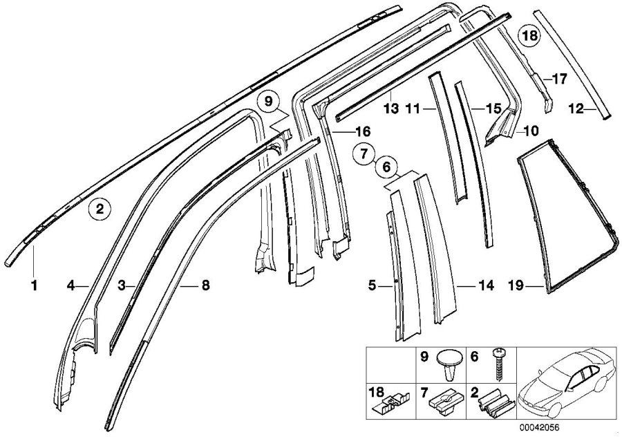 Diagram Exterior trim / grill for your 2015 BMW M6   