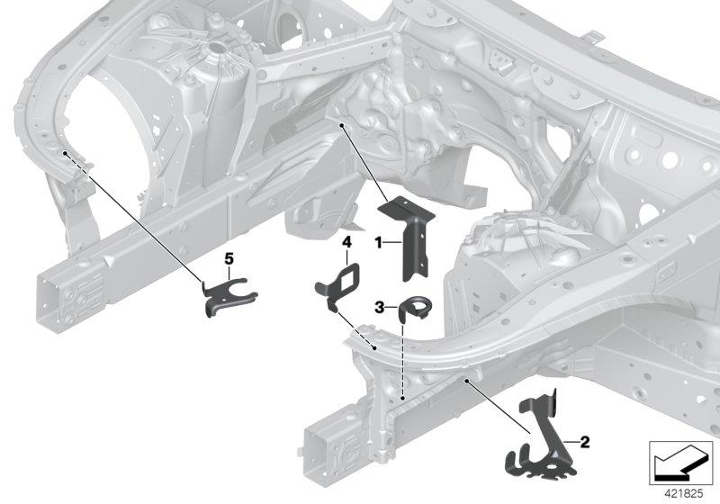 Diagram FRONT BODY BRACKET for your 2006 BMW M6   