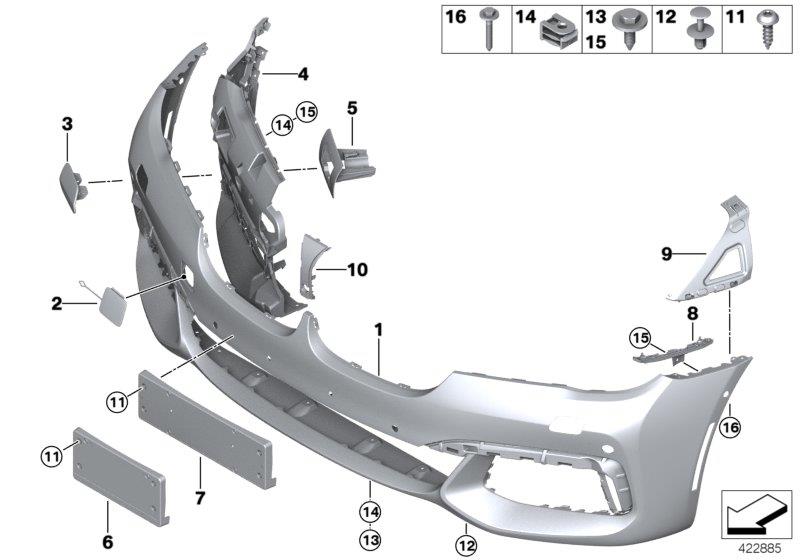 Diagram M Trim, front for your 2023 BMW X3  30eX 