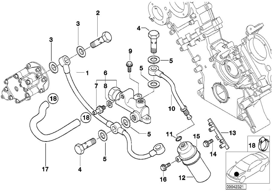 Diagram Vanos cylinder head mounting parts for your 2000 BMW 328Ci Coupe  