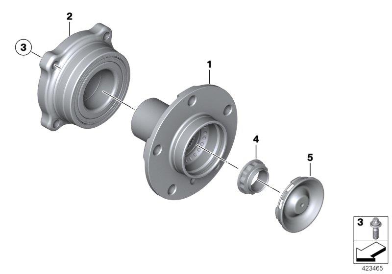 Diagram SIDE SHAFT/WHEEL BEARINGS for your BMW
