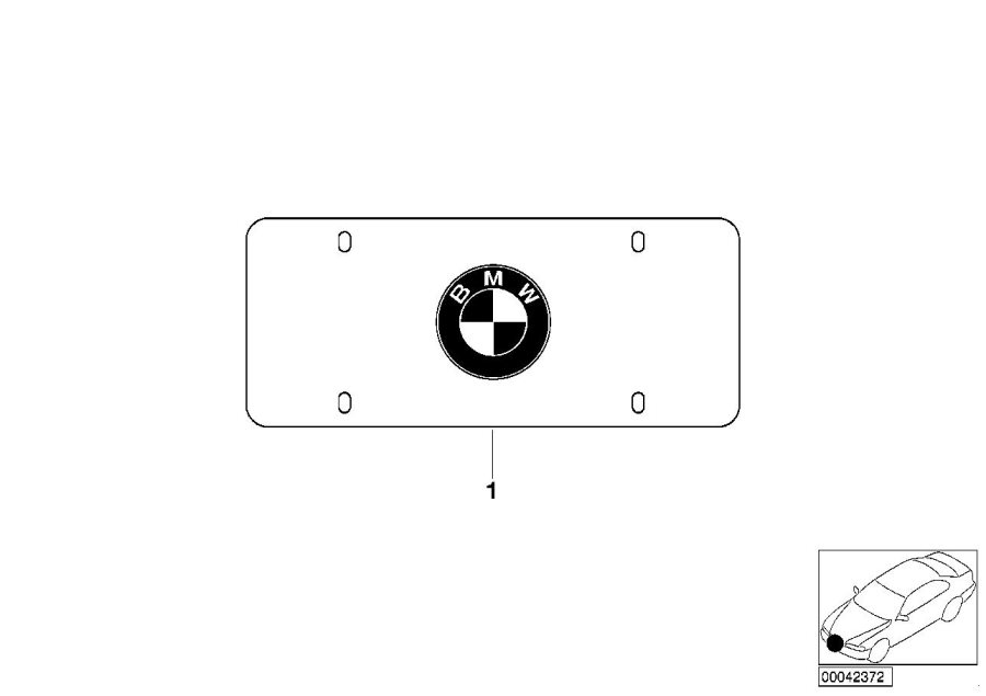Diagram Marque License Plate Frame for your BMW 750Li  
