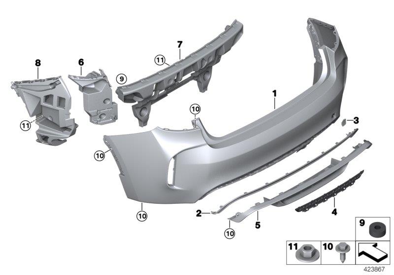 Diagram M Trim, rear for your 2013 BMW X1   