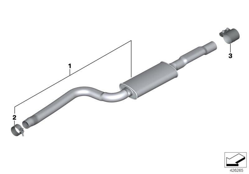 Diagram Front muffler for your BMW