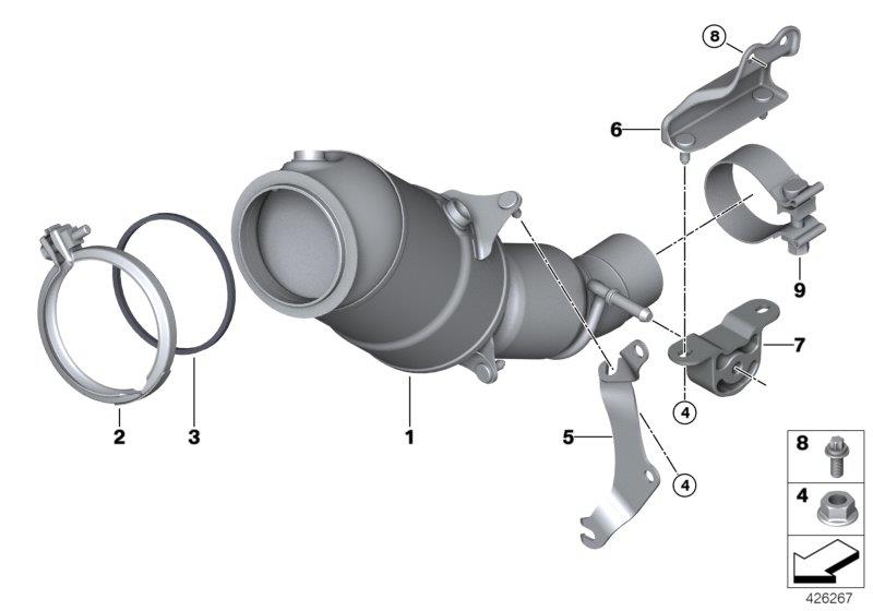 Diagram Engine-side catalytic converter for your 2013 BMW M6   