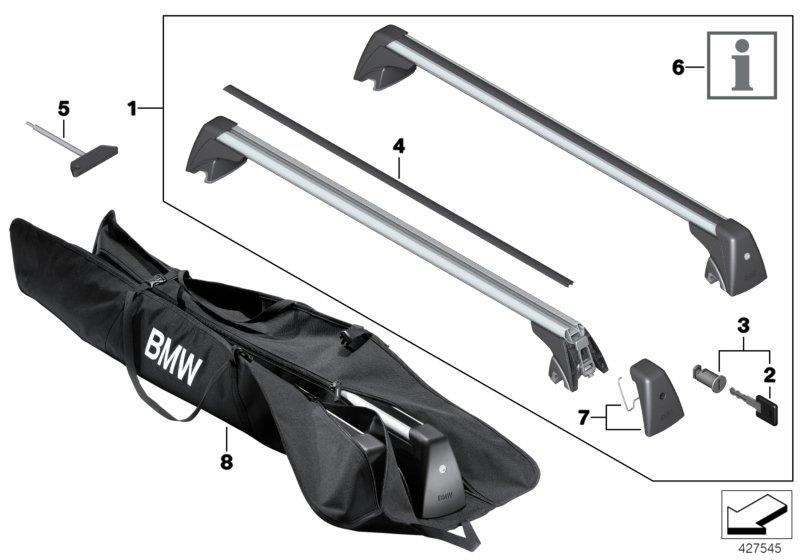 Diagram Railing carrier for your 2015 BMW 640i   
