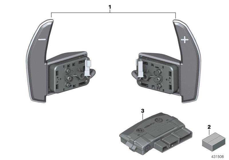Diagram Shift paddles for M steering wheel for your 2013 BMW Alpina B7L   