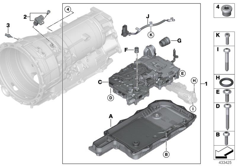 Diagram GA8P75HZ wiring harness, oil pump/sensor for your 2022 BMW 330eX Sedan  