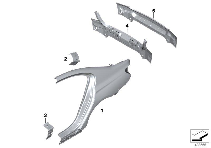 Diagram SIDE PANEL/TAIL TRIM for your BMW 740eX  