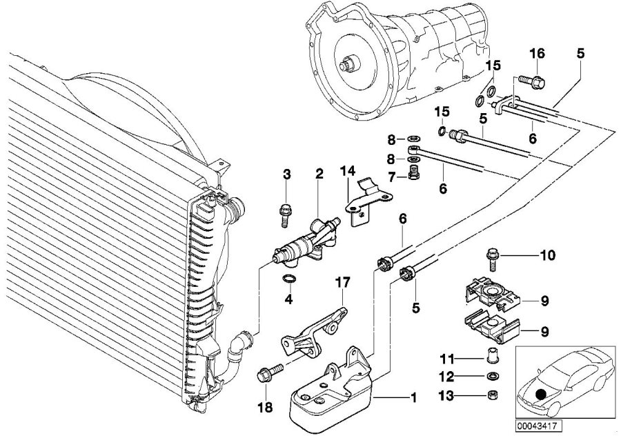 Diagram Oil COOLER/OIL cooling pipe for your BMW M6  