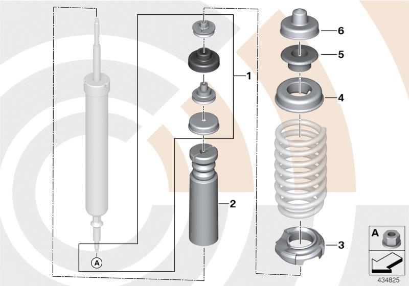 Diagram Repair kits, shock absorber rear for your 1996 BMW