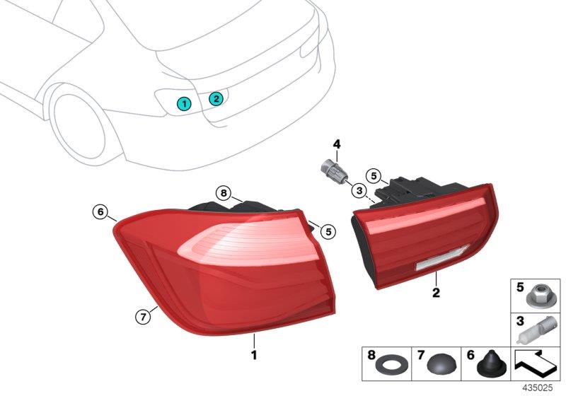 Diagram Rear light for your 2017 BMW 740eX   