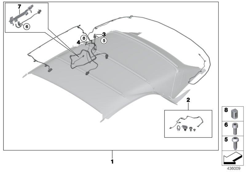 Diagram Convertible top wiring harness for your BMW M6  