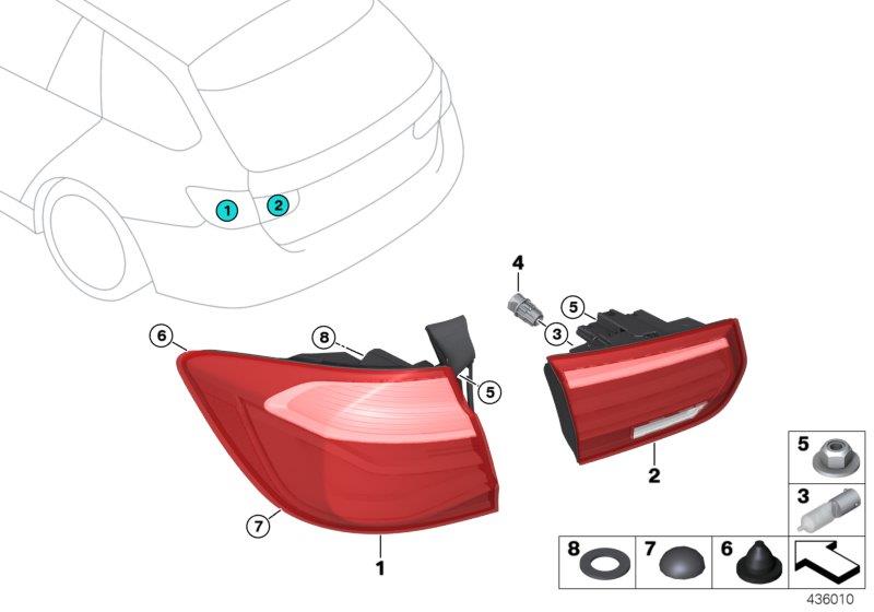 Diagram Rear light for your 2017 BMW 328dX   