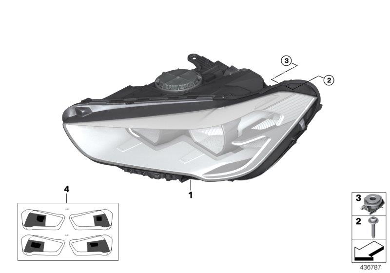 Diagram Headlight for your 2016 BMW M6   