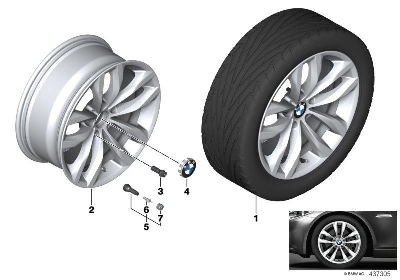 Le diagramme BMW roue alliage style 609 - 18"" pour votre BMW