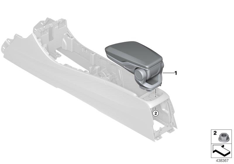 Diagram Armrest, centre console for your BMW