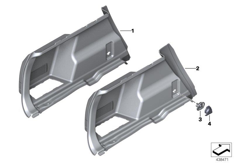 Diagram Left trunk trim for your 1988 BMW M6   