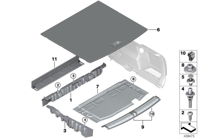 Diagram Trim panel, trunk floor for your 1988 BMW M6   