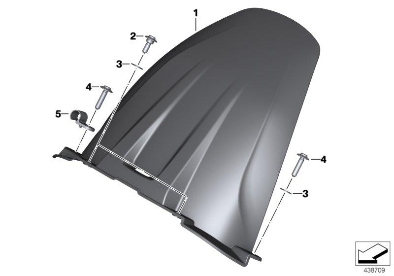 Diagram HP Carbon wheel cover, rear for your 2016 BMW S1000XR   