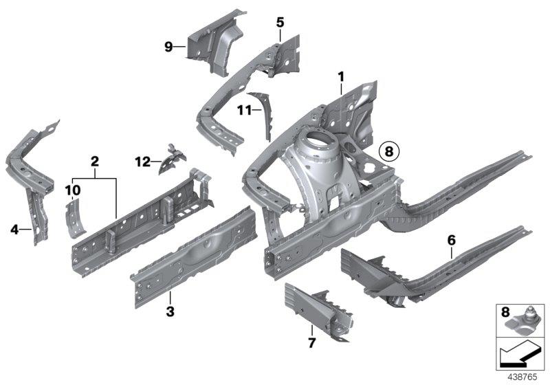 Diagram Wheelhouse/engine support for your 2002 BMW 330i   