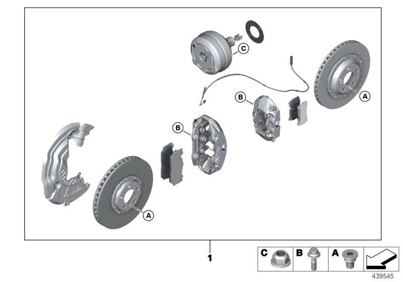 Diagram Retrofit kit M carbon-ceramic brakes for your BMW M240i  