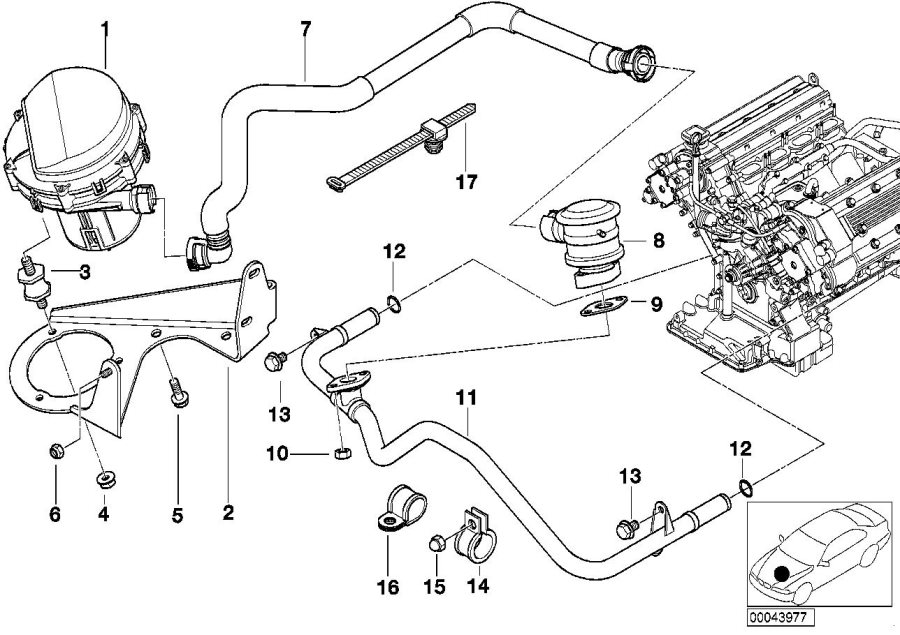 Diagram Emission control-air pump for your BMW