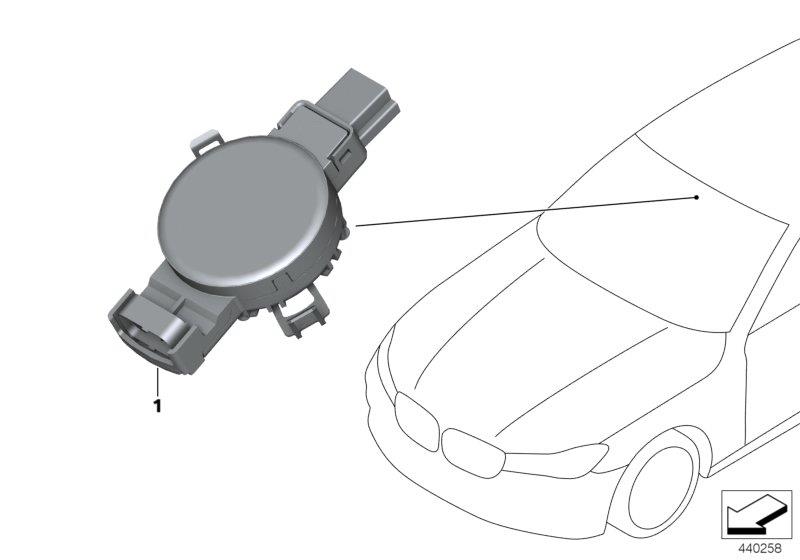 Diagram Rain/light/solar and condensation sensor for your BMW