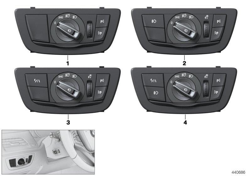 Diagram Control unit lights for your BMW