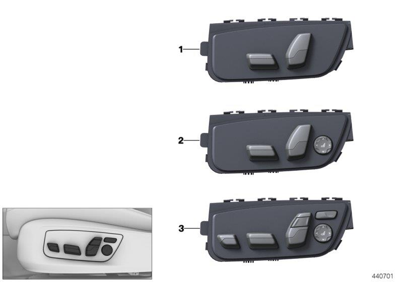 Diagram Seat adjustment switch, driver for your BMW