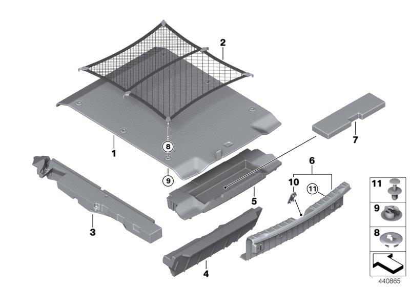 Diagram Trim panel, trunk floor for your 2023 BMW 230iX   