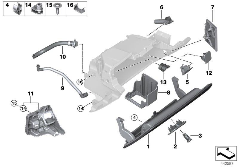 Diagram GLOVE BOX for your BMW