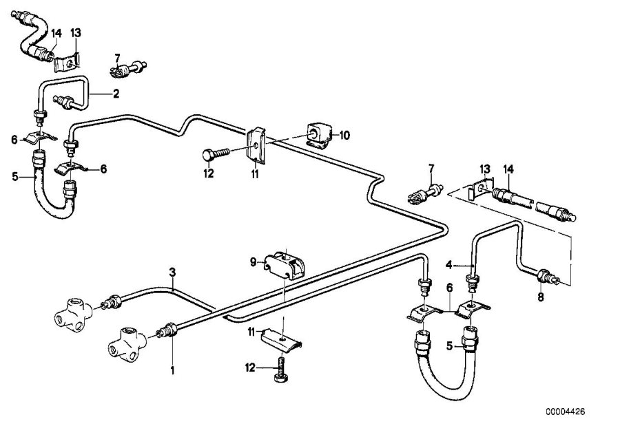 Diagram Brake pipe rear for your 2013 BMW 750LiX   