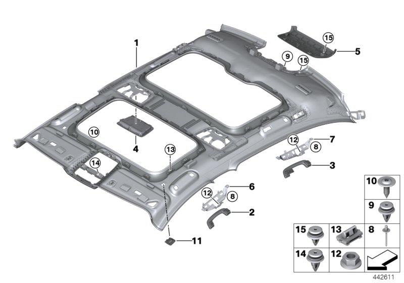 Diagram Headlining for your BMW 530e  