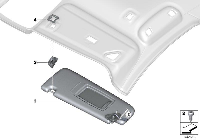 Diagram Sun visors for your BMW