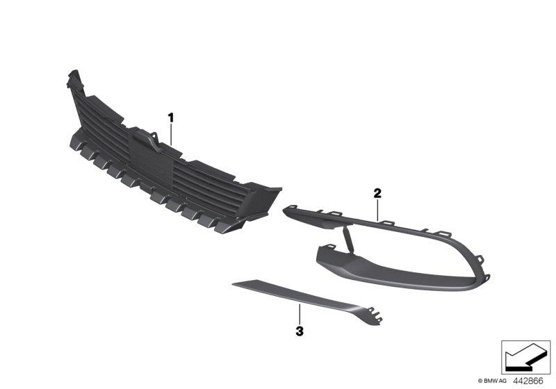 Diagram Trim, decor elements, front for your 2007 BMW M6   