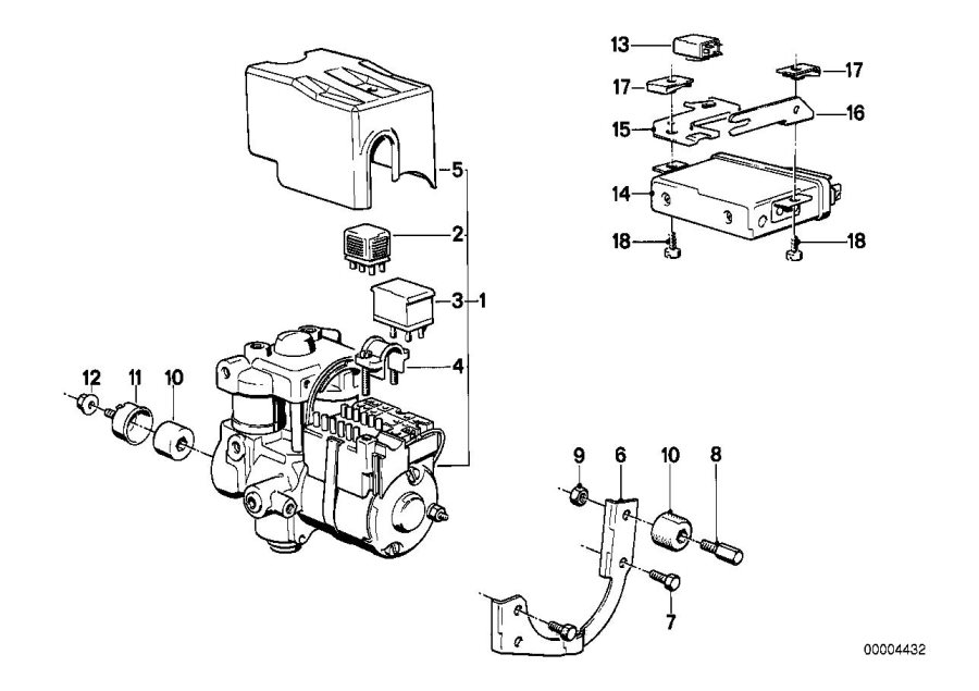 Diagram Anti block system-control unit for your BMW