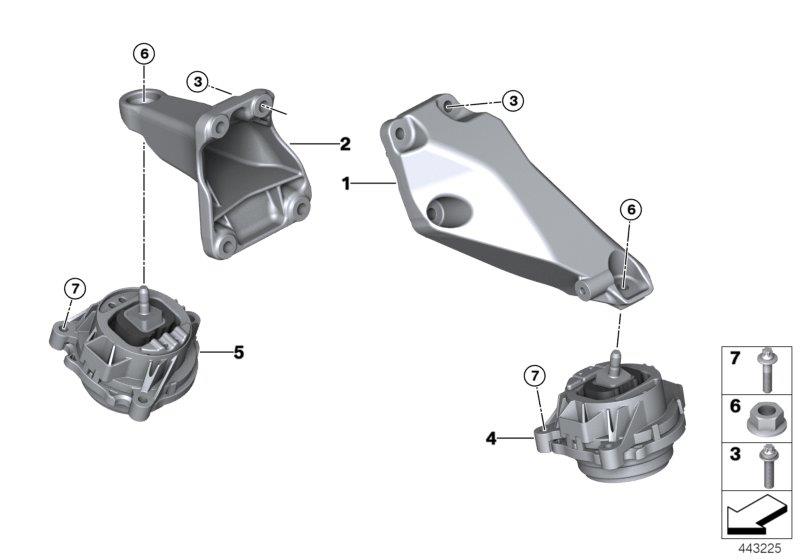 Diagram Engine Suspension for your BMW