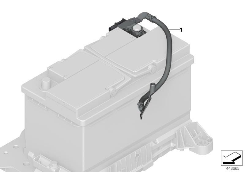 Diagram Battery cable, negative, IBS for your BMW X2  